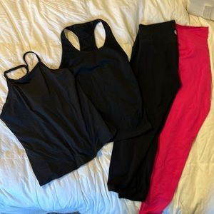 ✨LOT Workout Clothes Leggings Tank Tops L XL 10 CUTE! LOT✨